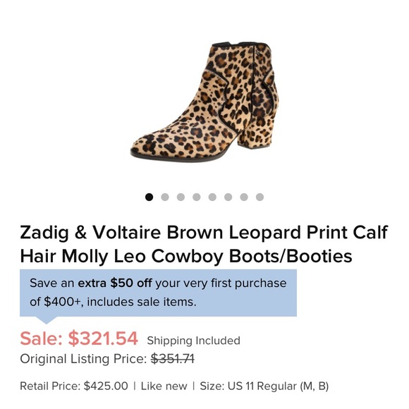 Zadig & Voltaire Molly boots leopard print - Picture 8 of 8